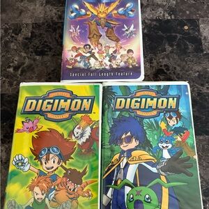 Digimon Monsters vhs tapes